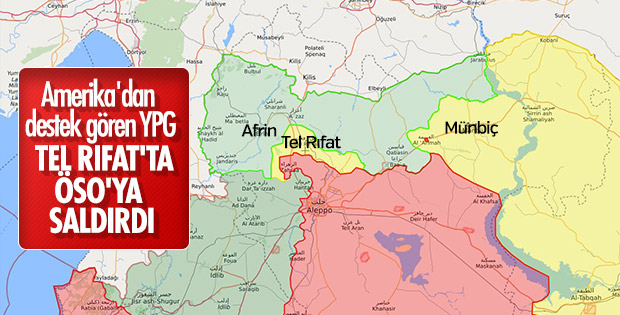 YPG'li teröristler ÖSO'ya saldırı düzenledi