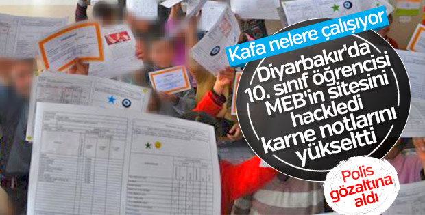 Karne notlarını değiştiren öğrenciye gözaltı