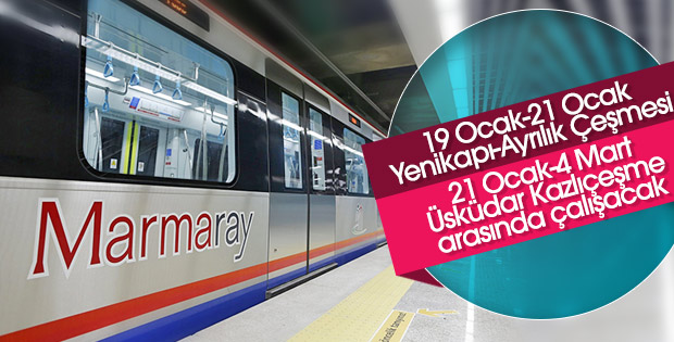 Marmaray, deneme sürüşleri için kısmen kapalı olacak