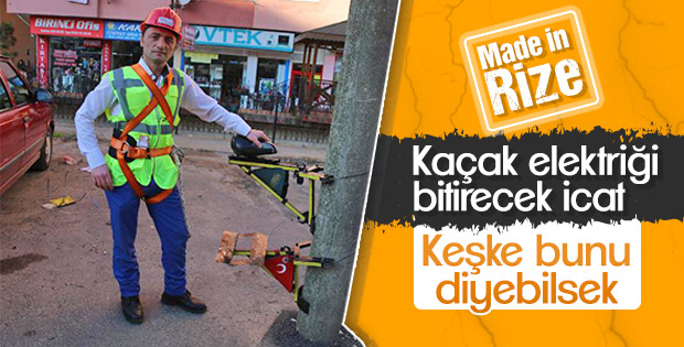 Rizeli mucidin icadı ile direklere tırmanmak artık kolay