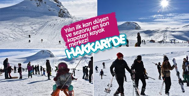 Hakkari'de 2800 rakımda kayak ve piknik keyfi