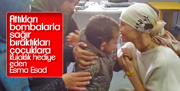 Esma Esad'dan savaş mağduru çocuğa işitme cihazı