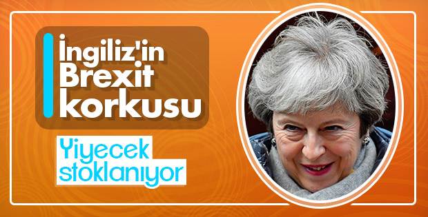 İngilizler anlaşmasız Brexit'e karşı yemek stokluyor