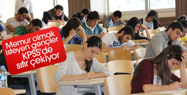 KPSS’de 56 bin 633 kişi sıfır çekti