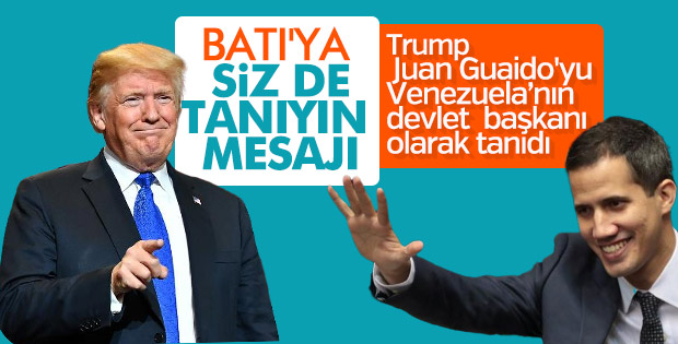 Trump, Venezuela geçici başkanını tanıdı