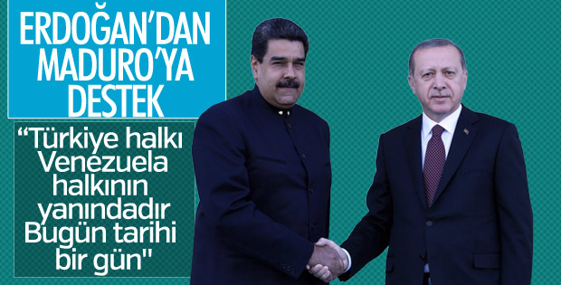 Erdoğan'dan Maduro'ya destek mesajı