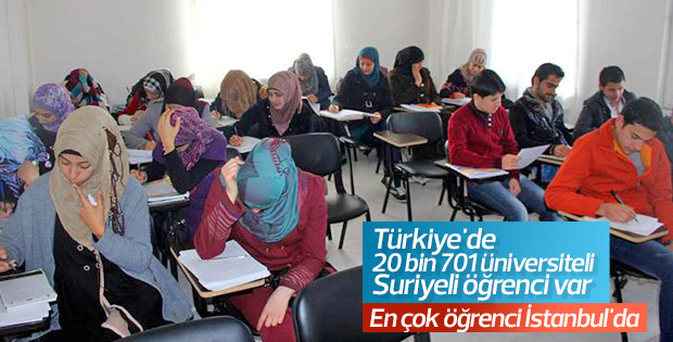 Türkiye'de 20 bin 701 Suriyeli öğrenci üniversite okuyor