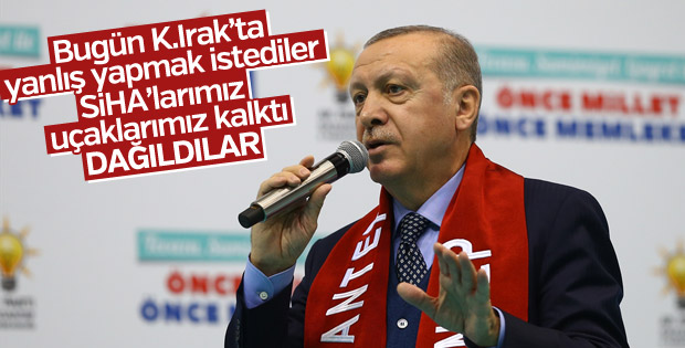 Cumhurbaşkanı Erdoğan'dan Kuzey Irak açıklaması