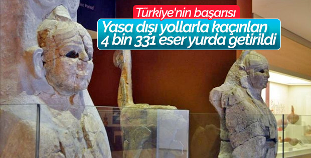 Türkiye 4 bin 331 eseri yurda getirtti