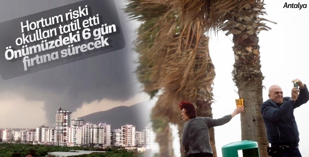Antalya'da eğitime 1 gün ara