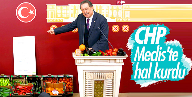 Meclis'te domatesli biberli basın toplantısı