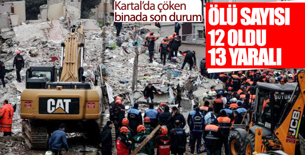 Kartal'daki çöken binada ölü sayısı 12 oldu