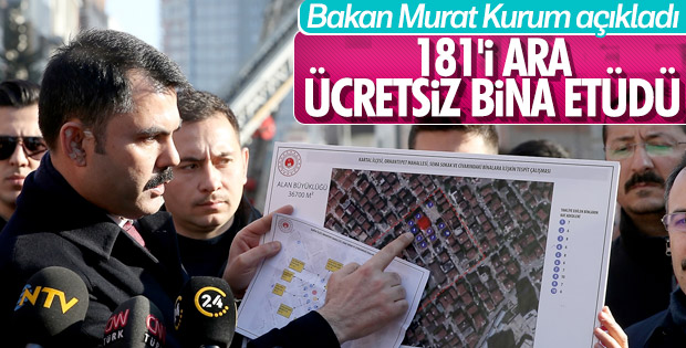 Kartal'da çöken binanın çevresindeki yapılar da riskli