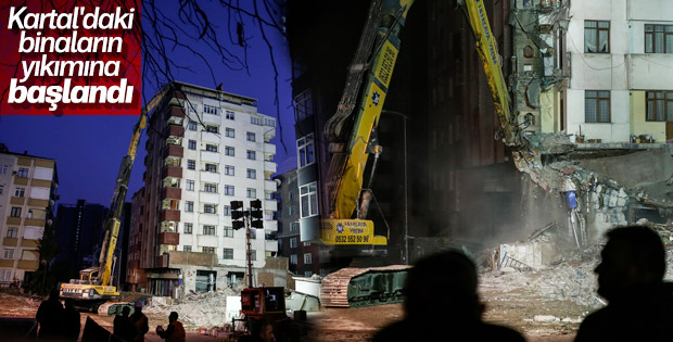 Kartal'da riskli binaların yıkımına başlandı