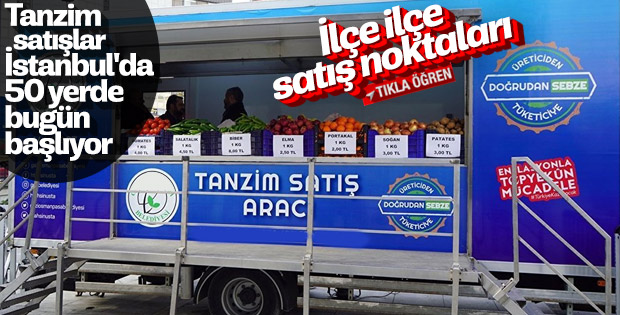 İstanbul'da tanzim satışların yapılacağı yerler