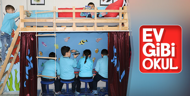 Rize'de öğrencilere evlerini aratmayan farklı okul