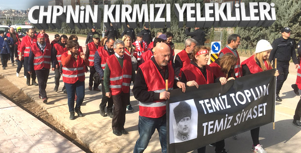 CHP'liler sloganlarla Ankara'ya yürüyor