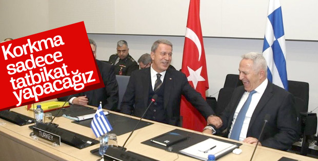 Hulusi Akar Yunanistan Savunma Bakanı ile bir araya geldi