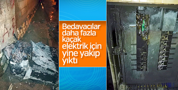 Kaçak elektrik kullananlar yine panolara saldırdı