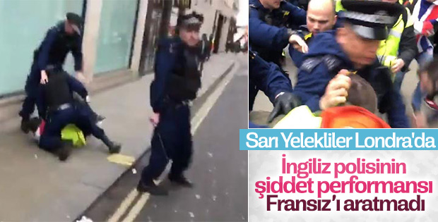 Londra'da Sarı Yelekliler'e polisin müdahalesi sert oldu
