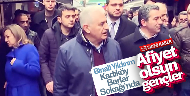 Binali Yıldırım'ın Kadıköy ziyareti