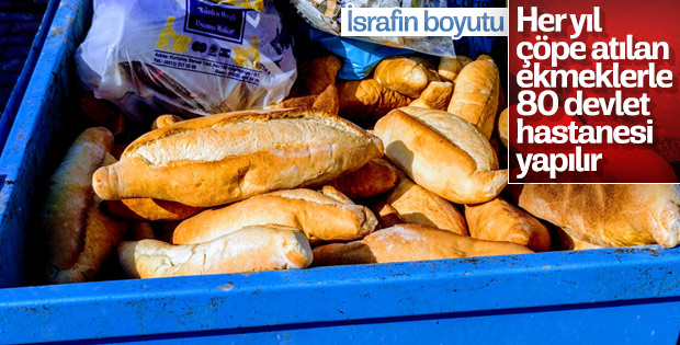 Ekmek israfının büyüklüğünü anlatan rakamlar