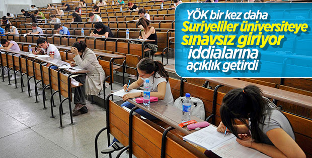 YÖK'ten Suriyeli öğrenci açıklaması