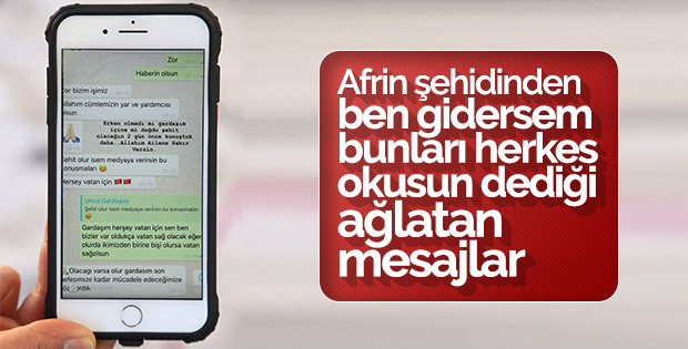Afrin şehidine son veda