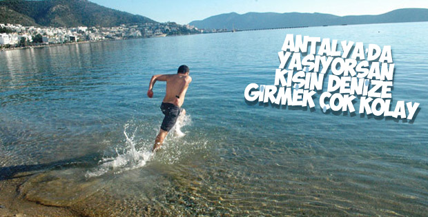 Antalya'da güneşli havada deniz keyfi