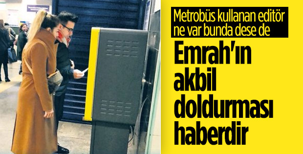 Metroyla yolculuk yapan Emrah