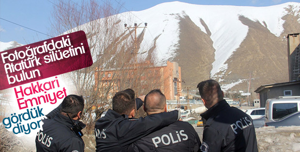 Atatürk'ün silüeti Hakkari'de