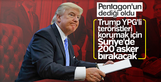Trump: Suriye'de küçük bir birlik bırakabiliriz