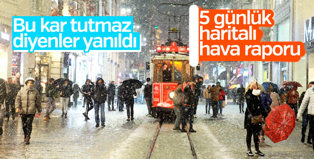 5 günlük hava raporu: Kar İstanbul'u terk edecek