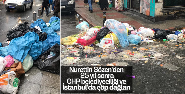 Şişli'de sokaklar çöple doldu