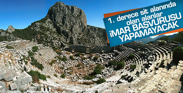 1. derece sit alanlarına imar barışı yok