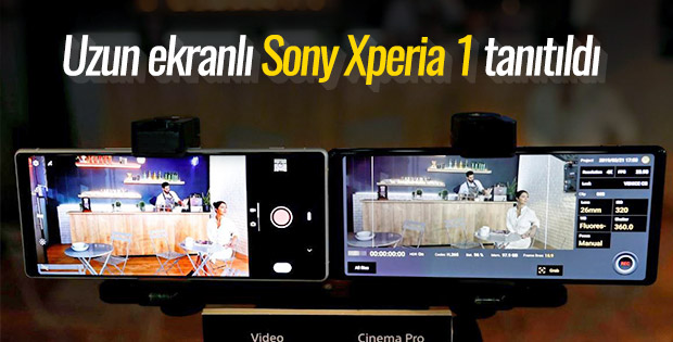 Uzun ekranlı Sony Xperia 1 tanıtıldı
