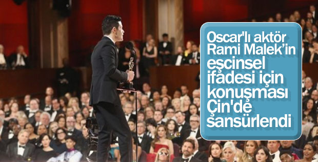 Rami Malek’in Oscar konuşmasına Çin’de sansür