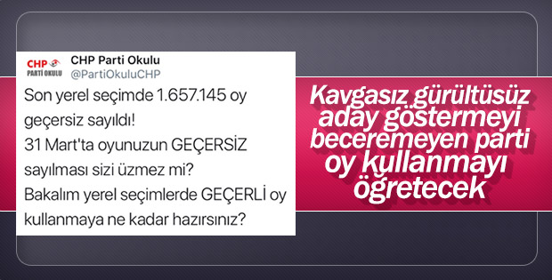 CHP oy kullanmayı öğretecek