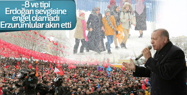 Cumhurbaşkanı Erdoğan'ın Erzurum mitingi