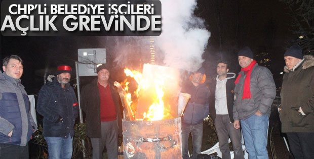 Maaşlarını alamayan işçiler açlık grevinde