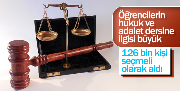 126 bin öğrenci hukuk ve adalet dersini seçti