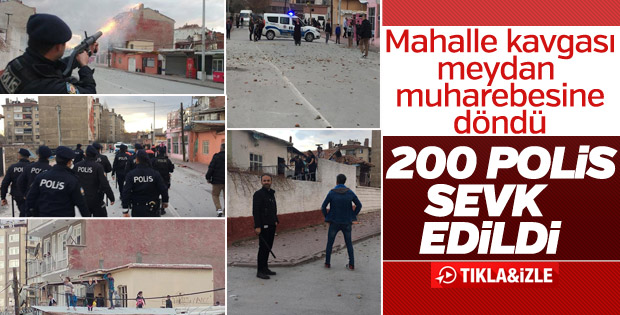 Konya'da bir mahalle savaş alanına döndü