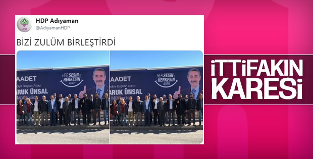 Adıyaman'da HDP ile Saadet ittifak pozu verdi