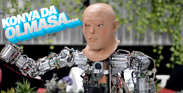 Konya'da üretilen insansı robota yüz eklendi