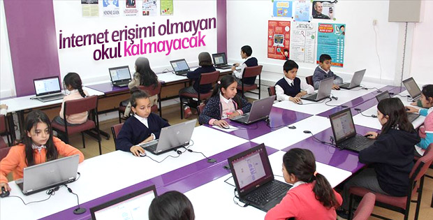 Bütün okullara internet erişimi sağlanacak
