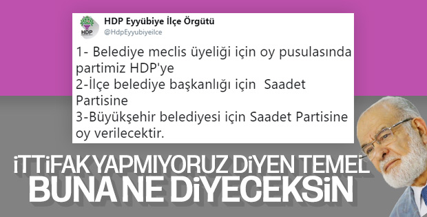 HDP ile Saadet Partisi'nin ittifakı deşifre oldu