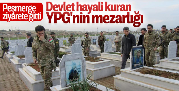 Peşmerge YPG'nin mezarını gezdi