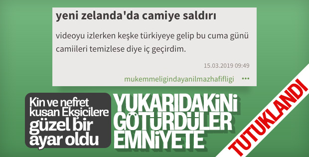Nefret söylemleri yapan Ekşi Sözlük yazarı tutuklandı