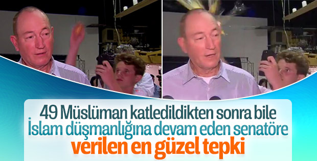 Avustralyalı ırkçı senatöre 'yumurtalı' protesto