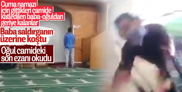 Camiye saldıran teröristi durdurmak için üzerine atladı